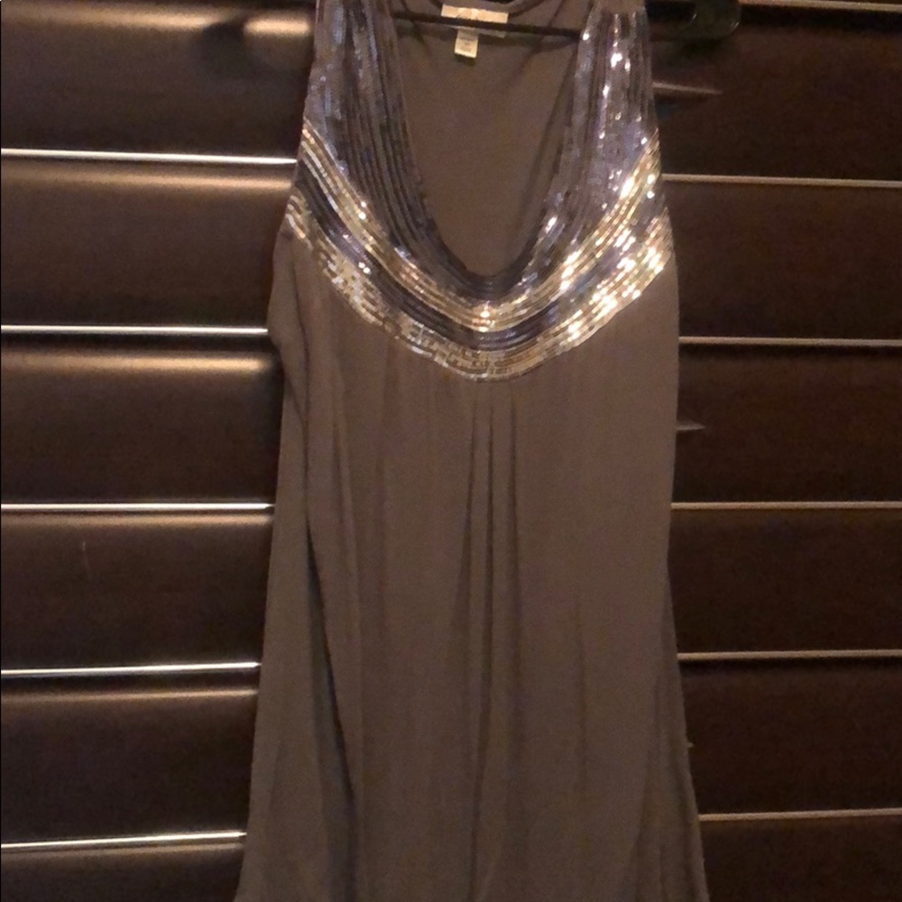 Gray blouse with sequence